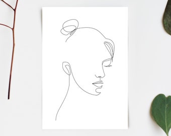 Half Face Drawing Etsy