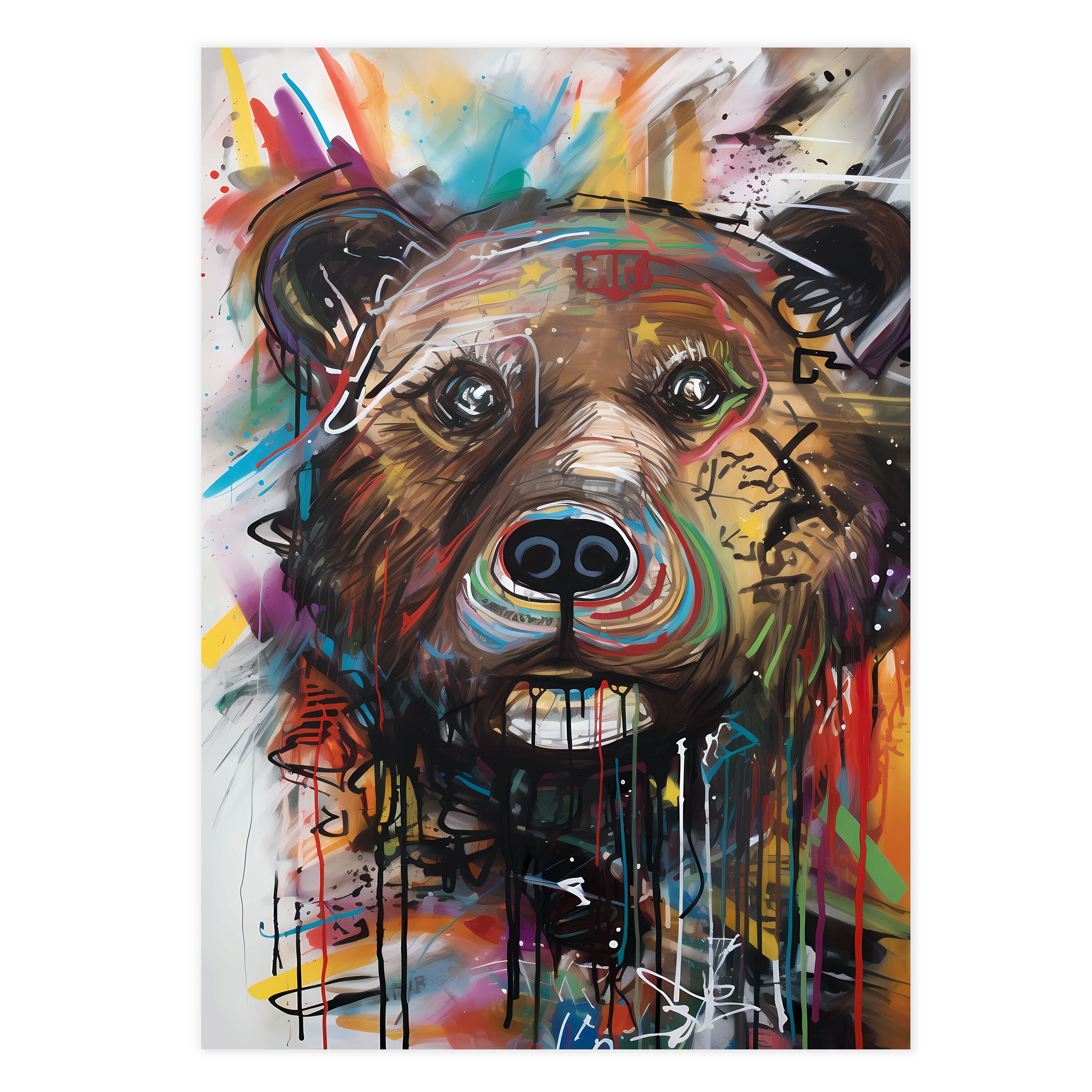 Graffiti Art Spray Paint Art Stencil Art Street Art Animal Prints Chimp Art  Graffiti Wall Art Funny Art Modern Home Decor Minimal Print