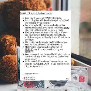 Personalised Audio Cassette | Custom Retro Mixtape Gift| Vintage Music Customised Mixtape for Valentine’s, Birthdays & Anniversaries! image 3