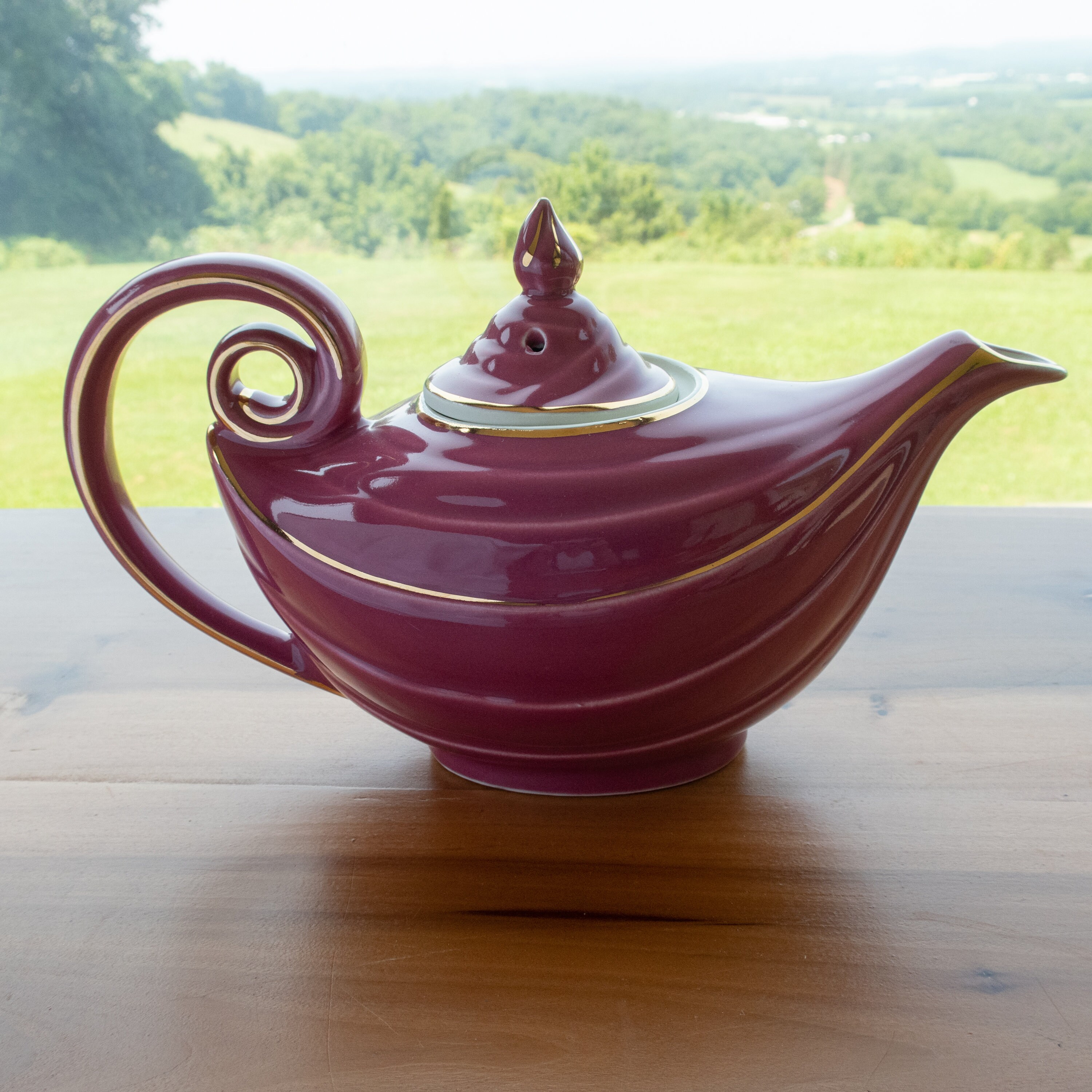 Hall China Aladdin Teapot Vintage Hall China Co. Rose And Etsy