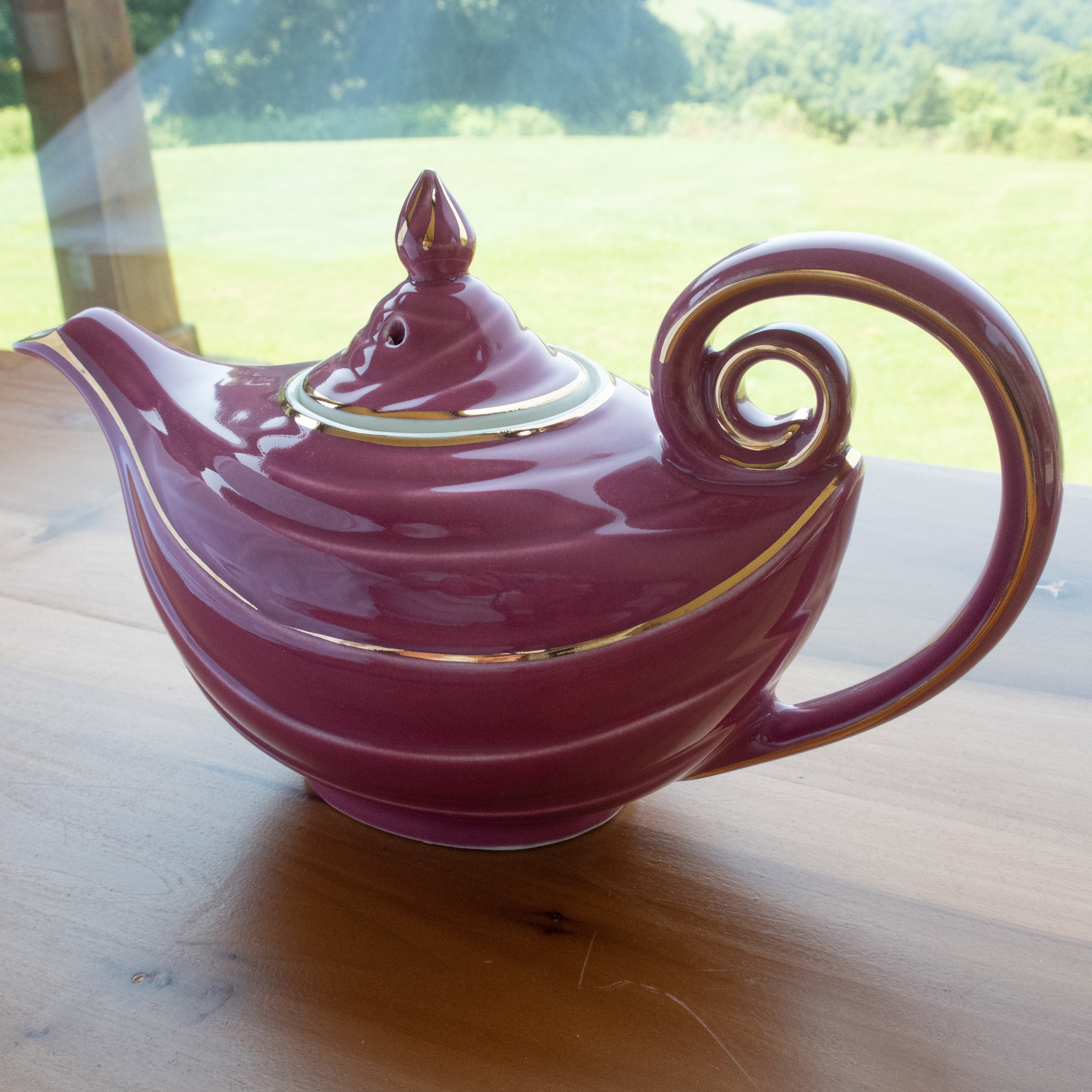 Hall China Aladdin Teapot Vintage Hall China Co. Rose And Etsy