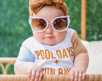 Toddler 'Pool Days + Sun Ray' Graphic Tee | Kids Summer Outfit