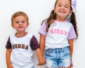 Big Sister | Little Brother | Toddler Girl Shirt | Boy Graphic Tee | Little Brother | Pregnancy Announcement Boys Girls Shirt | Bubba Tee