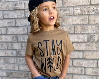 Stay Wild Toddler T-Shirt | Neutral Outdoor Tee