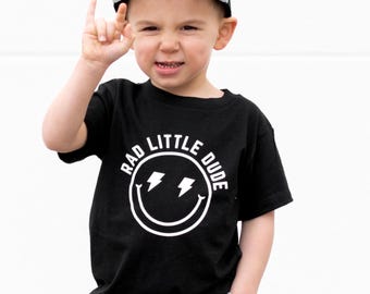 Toddler Boy Shirt | Rad Little Dude | Boyhood Shirt | Matching Brothers Tee | Baby Boy Graphic Tee | Cute Kids Shirt | Trendy Boy Clothing