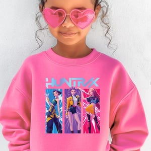 Ensemble Enfant Manches Longues + Pantalon - Motifs K-pop/Demon Hunters - T-shirt Et Bas Coordonnés - Pour Filles Et Garçons