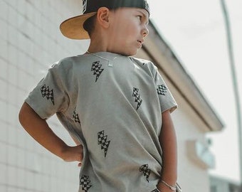 Toddler Boy Shirt | Boys Lightening Bolt | Boyhood Shirt | Matching Brothers Tee | Baby Boy Graphic Tee | Kids Shirt | Trendy Boy Clothing