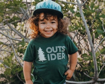 Outsider Kids Tee | Adventure Kids Shirt | Toddler Girl TShirt | Toddler Boy Graphic Tees | Summer TShirt | Boys Camping