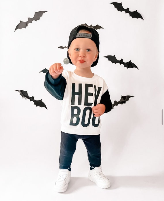 Hey Boo Halloween Shirt | Spooky Toddler Sweatshirt