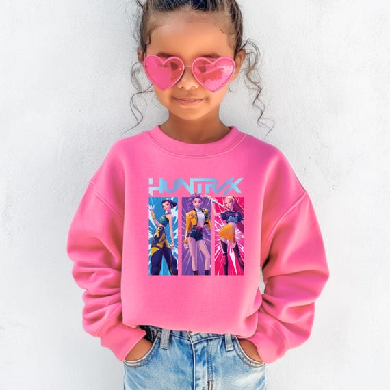 Huntrix Youth Shirt, Kpop Demon Hunter Sweatshirt, Huntrix Fan Gift  Kpop Kids Shirt, Saja Girls Fan Sweatshirt, Demon Hunters Tee