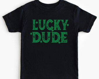 Boys St Patricks Day Shirt, St. Patrick's Day Lucky Dude Toddler Shirt - Boys Luck Kids Shirt - Shamrock Toddler Tee