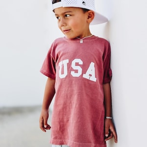 キッズ USA 4th シャツ | 幼児用 4th of July Tシャツ | 4th of July シャツ Tシャツ | USA コンフォートカラーシャツ | キッズとレディース ユニセックス 4th of July 画像 7