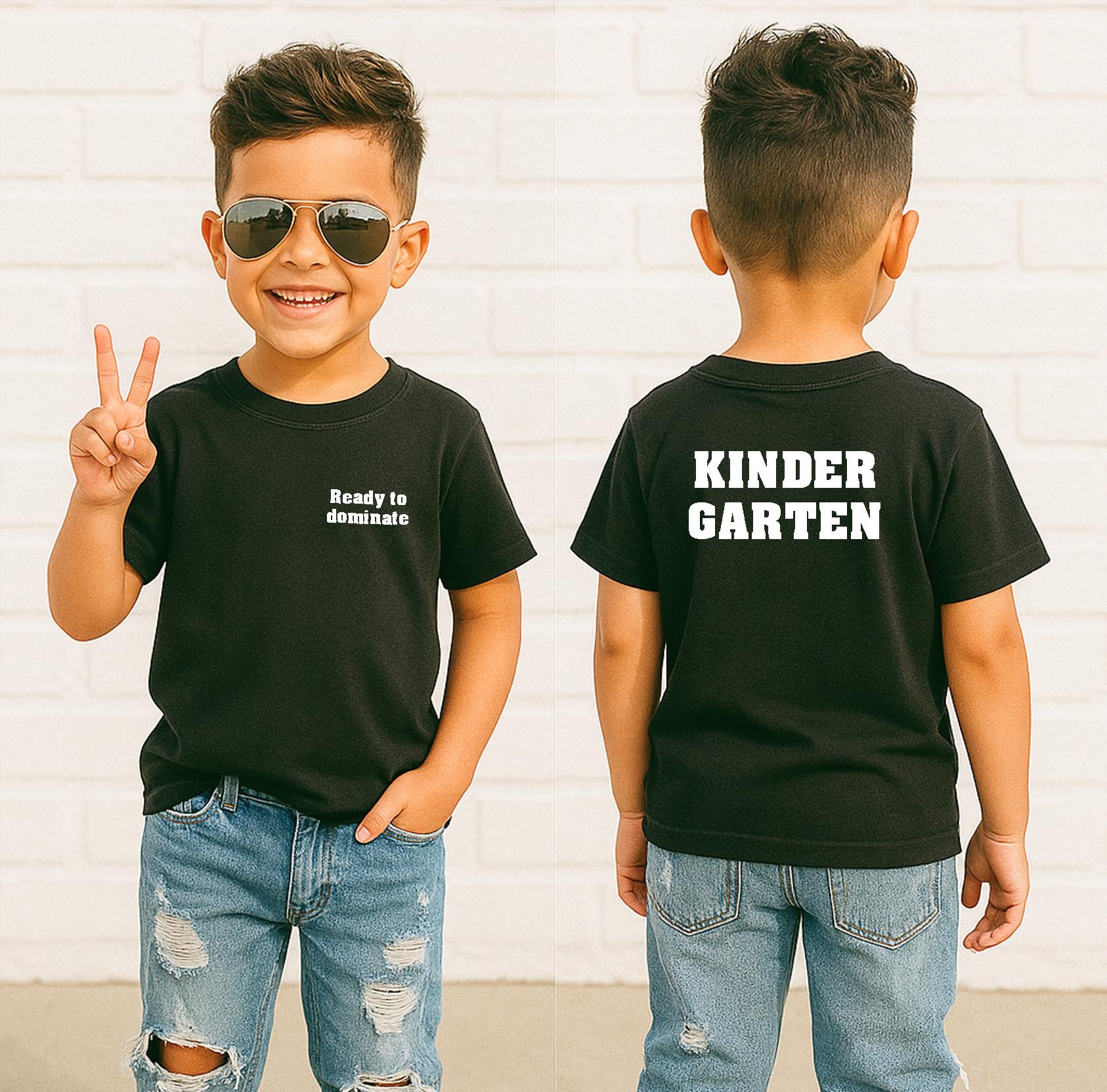 Jungen Schulanfangs-Outfit – T-Shirt Mit Apfel-Stickerei & Karo-Shorts (Set, Für Kindergarten & Vorschule)