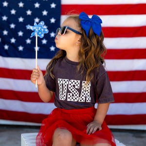 Kids 4th of July Shirt | Baby Toddler and Youth Fourth of July Tee | Checkered USA Fourth of July Shirt T-Shirt | Toddler 4th of July Shirt