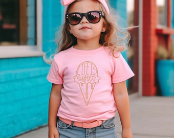 Kids Summer Shirt | Kid Vacation Tees | Girls Ice Cream Shirt | Toddler Graphic Tees | Summer Tees for Baby, Toddler, Youth | Toddler Tee