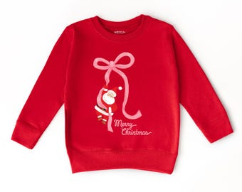 Mädchen-Weihnachts-Sweatshirt | Kleinkind Weihnachten | Retro Urlaub Band Sweatshirt | Süßer Weihnachtspullover