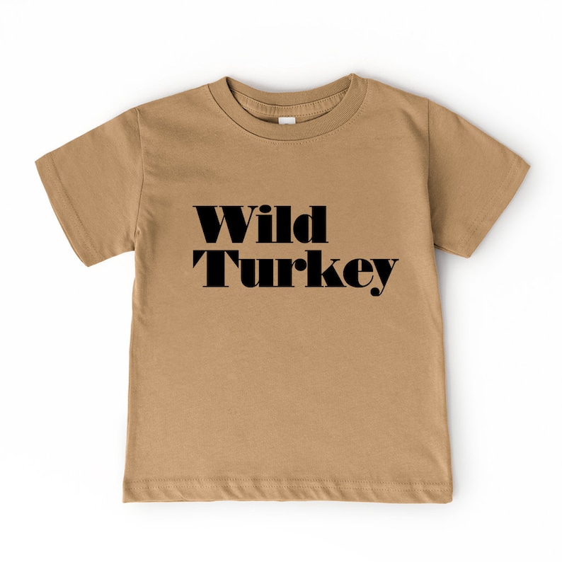 Kids Thanksgiving Tee / Girls Fall Sweatshirt / Boys Thanksgiving Outfit / Toddler Fall / Matching Sibling Thanksgiving Shirts | Wild Turkey Short Sleeve Tee