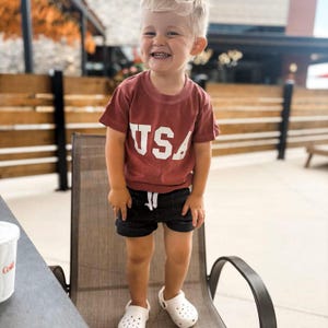 キッズ USA 4th シャツ | 幼児用 4th of July Tシャツ | 4th of July シャツ Tシャツ | USA コンフォートカラーシャツ | キッズとレディース ユニセックス 4th of July 画像 8