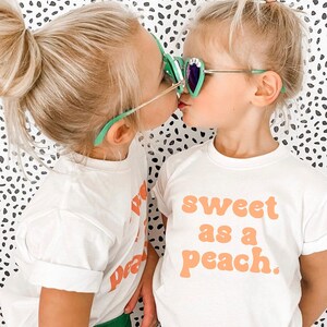 Sweet as a Peach Toddler Tee | Kids Summer Shirt