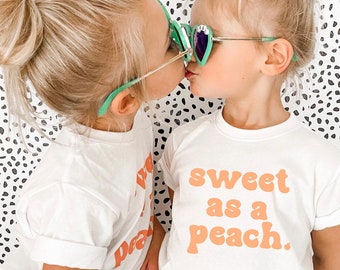 スイート・アズ・ア・ピーチ 幼児用Tシャツ | キッズサマーシャツ