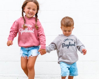 Toddler Girls Fall Hoodie | Long Live Girlhood | Girlhood Shirt | Sister Sweathsirts | Cute Girls Hoodie | Little Girls Hoodie