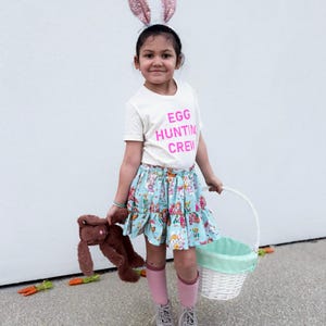 Easter Egg Hunt Shirt Kids, Egg Hunting Crew, Toddler Easter Shirt, Kids Easter Outfit, Boys Girls Easter Tee, Matching Sibling Easter image 6
