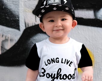 Long live Boyhood, Tee for Boys, Boys Back to School Shirt, Toddler Cool Graphic Tee