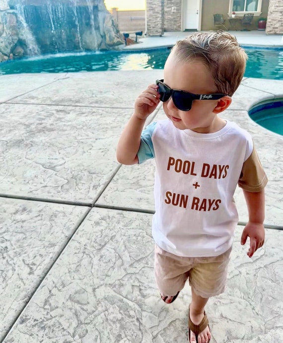 Visesunny Toddler Boys Summer Outfits - Short Sleeve T-Shirt & Shorts Beach Sets