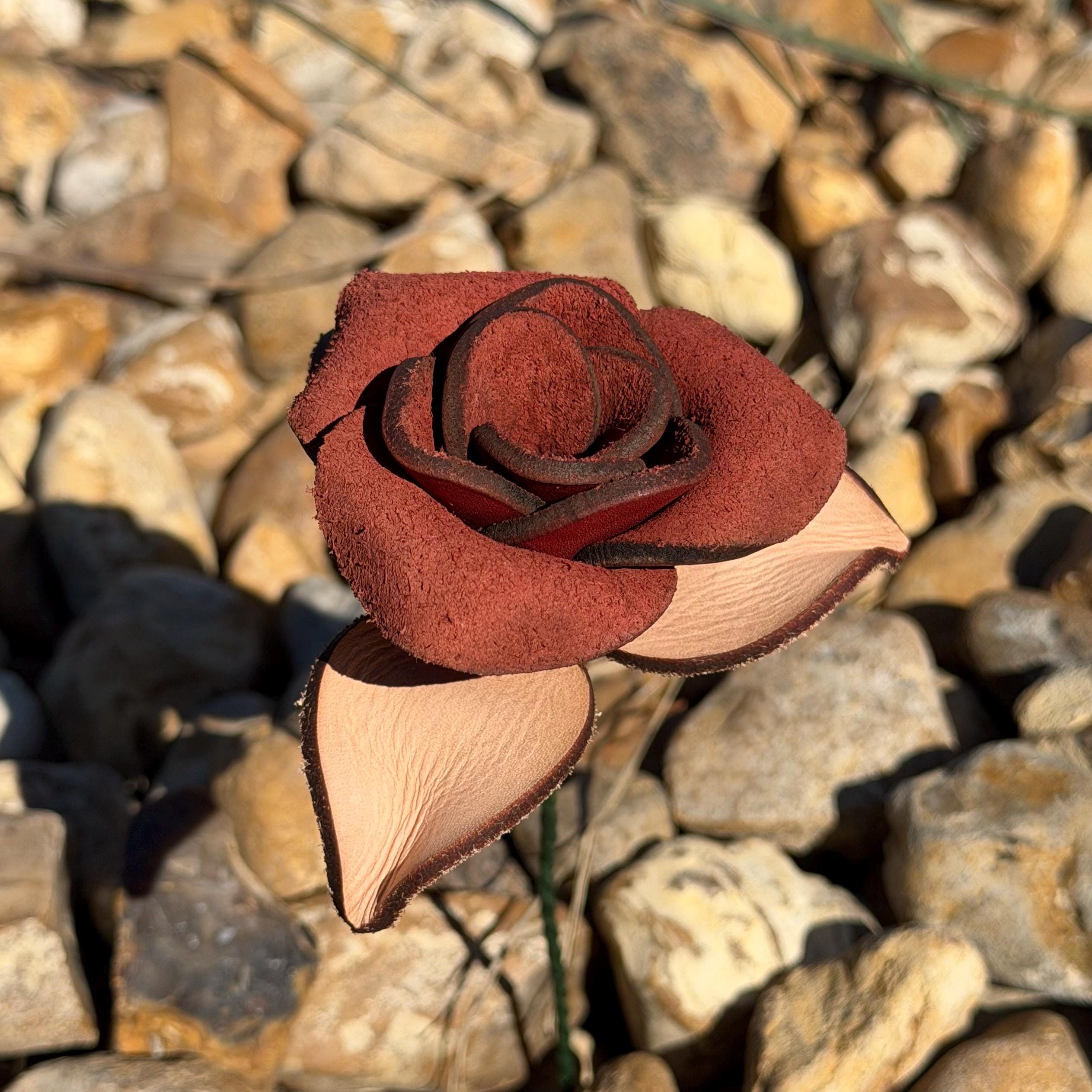 Clips à Chaussures En Cuir Argenté Métallisé Avec Rose - Set De 2 - Fait Main