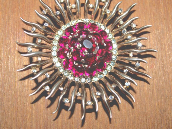 Alfred Philippe for TRIFARI large ruby "SUNBURST"… - image 6