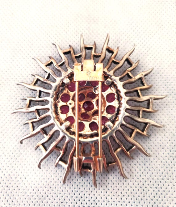 Alfred Philippe for TRIFARI large ruby "SUNBURST"… - image 2