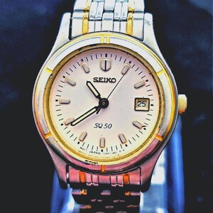 Vintage Ladies Seiko SQ 50 Watch 7N82-0530