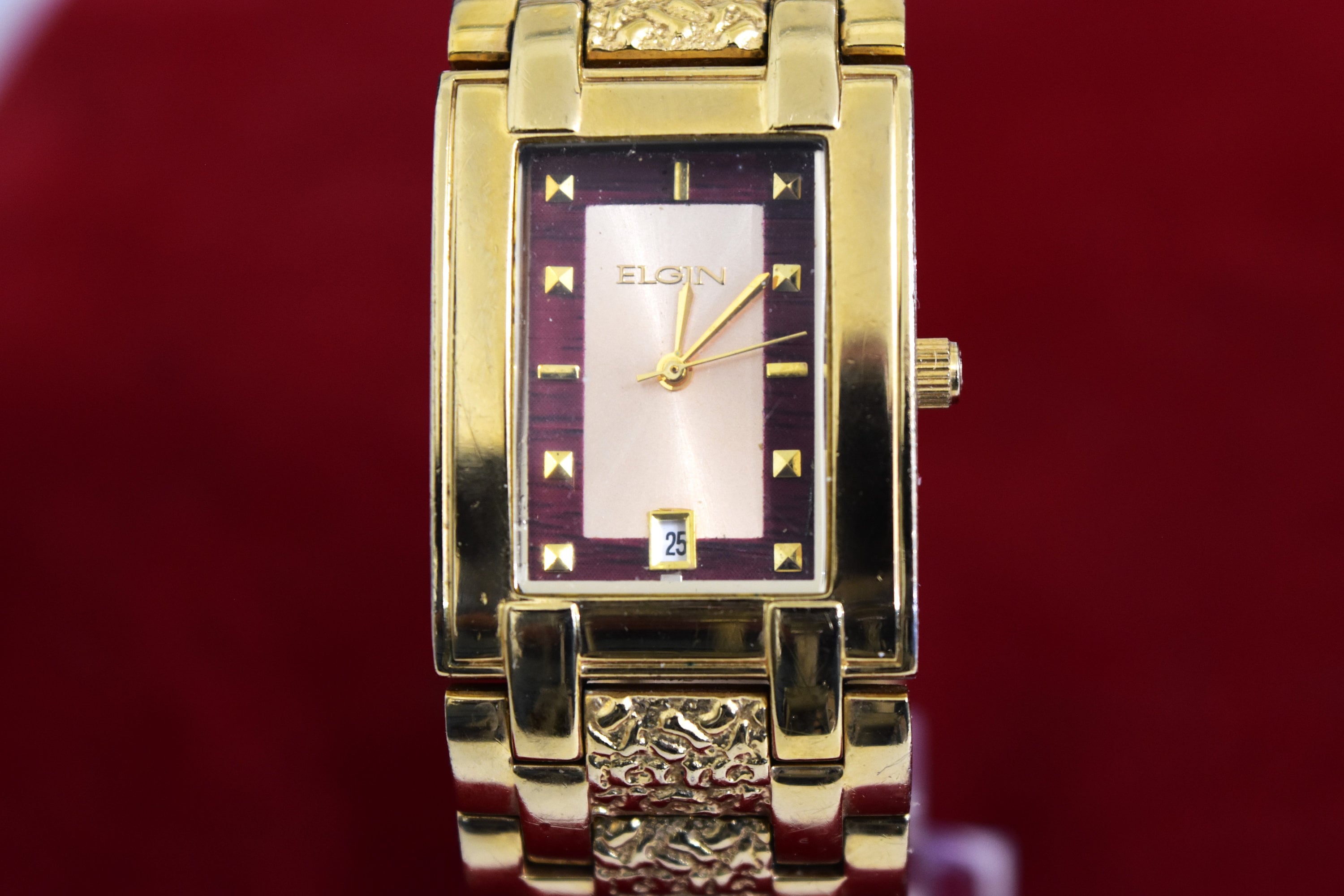 Elgin Men Gold-tone, Rectangle-dial Dress Watch, FG9038 - Etsy Elgin Men Gold-tone, Rectangle-dial Dress Watch, FG9038 - Etsy