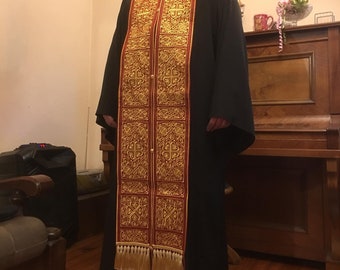 Épitrachélie rouge ou blanc Étole Broderie pour vêtements de prêtres et évêques