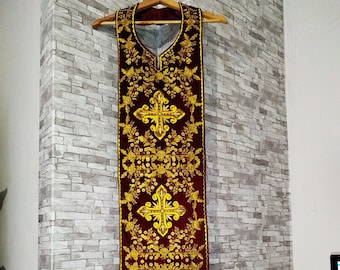 Embroidery Epitrachelion  for priest vestments and bishops. Stole. Orthodox church vestments. Gift for priest and bishops. COMMUNION STOLE