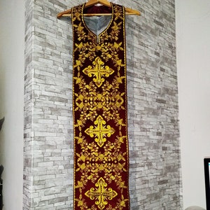Embroidery Epitrachelion  for priest vestments and bishops. Stole. Orthodox church vestments. Gift for priest and bishops. COMMUNION STOLE