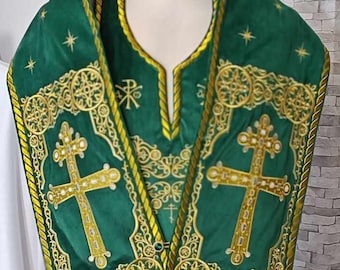 Bishop's Communion set embroidey - Bishop Stole and omophorion - Bishop set - Small omophorion - Epitrachilion. Gift for bishop