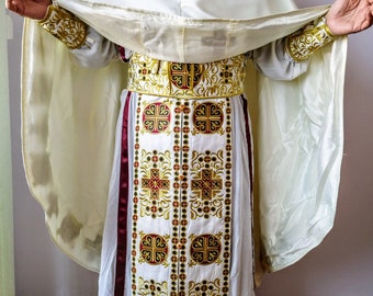 Embroidered Vestment, Priest Vestment, Liturgical appeal, priest robe, Liturgical clothing. Greek style Liturgical vestment