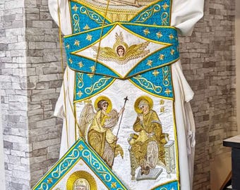 Amazing!!! Embroidery priest vestments. Priest set. Orthodox vestments. Epitrachilion for priest or bishop.