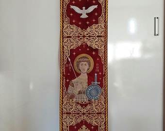 Embroidered epitrachilion for priest. Saints for Vestment, Embroidered Icon Patch, Custom Vestment Icons. Priest vestments. Gift for priest