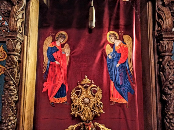 Holy Doors Curtains Katapetasma. Fully Embroidered, Orthodox