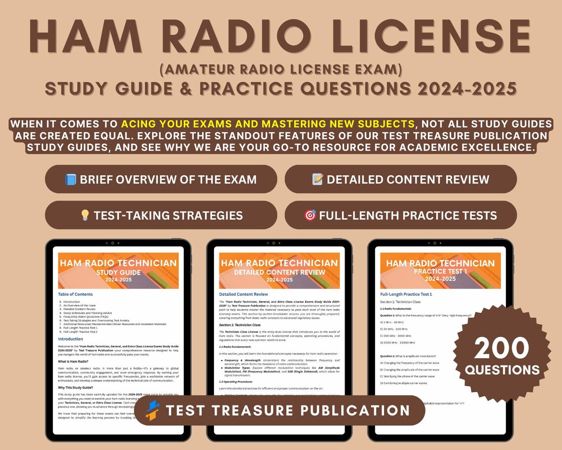Ham Radio License Manual 2024-2025: In-depth Content Review, Practice ...