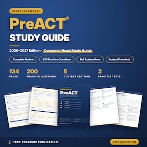 PreACT Study Guide 2026–2027 – Enhanced Prep for Grades 9–10 (PDF)