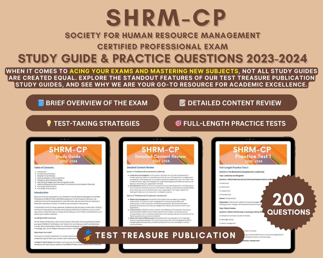 SHRMCP Exam Prep 20232024 Certified HR Professional Guide With In