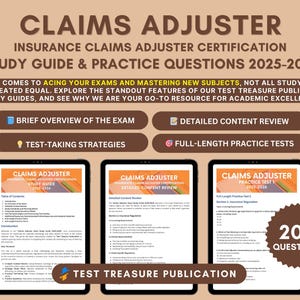 Claims Adjuster Exam Study Guide 2025-2026: Practice Tests & Review