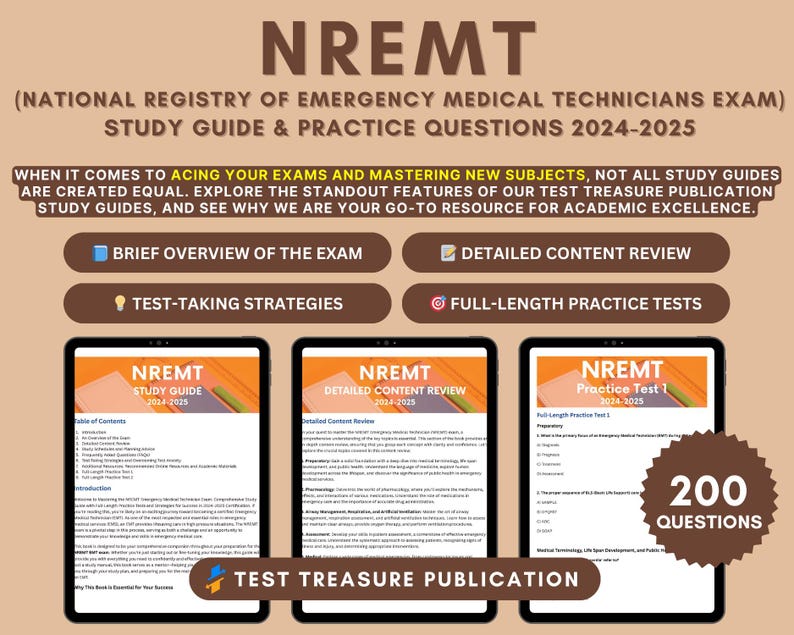 NREMT Study Guide 20242025 EMT Certification Prep, Medical