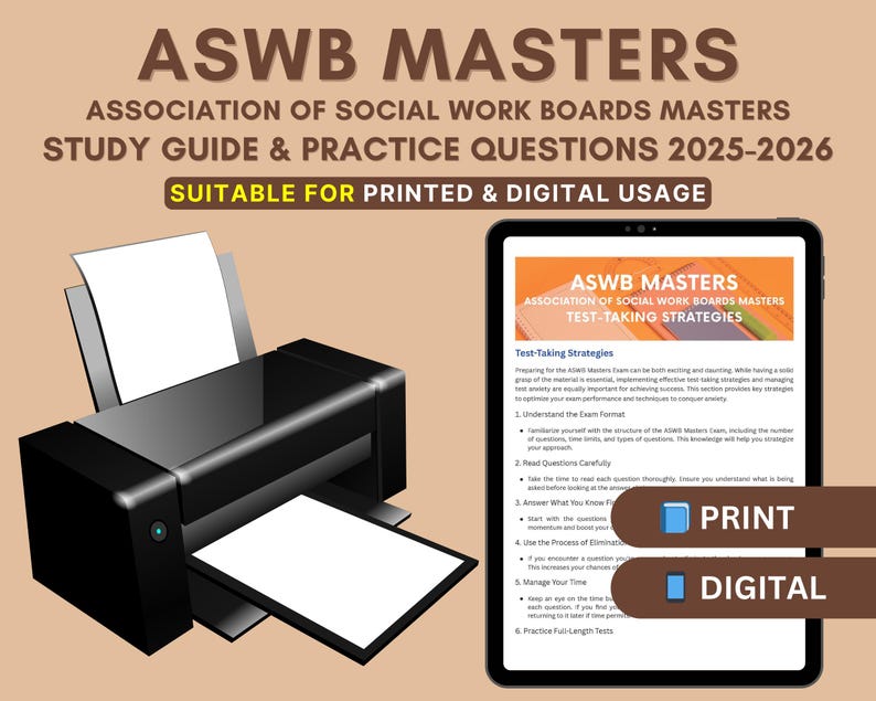 ASWB Masters Exam Study Guide 2025-2026: Social Work Practice Test ...