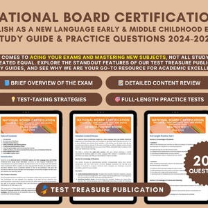 National Board Certification Englisch als neue Sprache Studienführer 2024-2025: NBTTS ENL Prep mit detaillierter Inhaltsprüfung und Übungstests