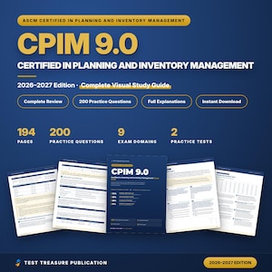 Guide d'étude pour l'examen CPIM 9.0 2026-2027 | Préparation à la certification en planification et gestion des stocks + tests pratiques