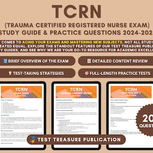 TCRN Exam Study Guide 2024-2025: Meistern Sie die Trauma zertifizierte Krankenschwester Prüfung mit ausführlicher Inhaltsüberprüfung und ausführlichen Übungstests
